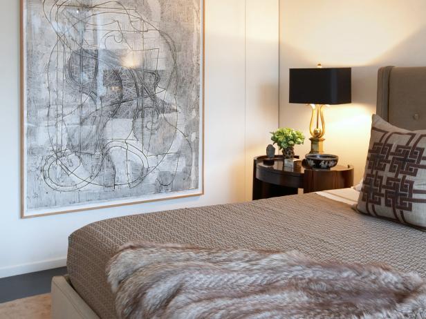Neutral Modern Bedroom Contemporary Art